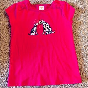 Gymboree size 6 Dalmatian embroidered shirt.
